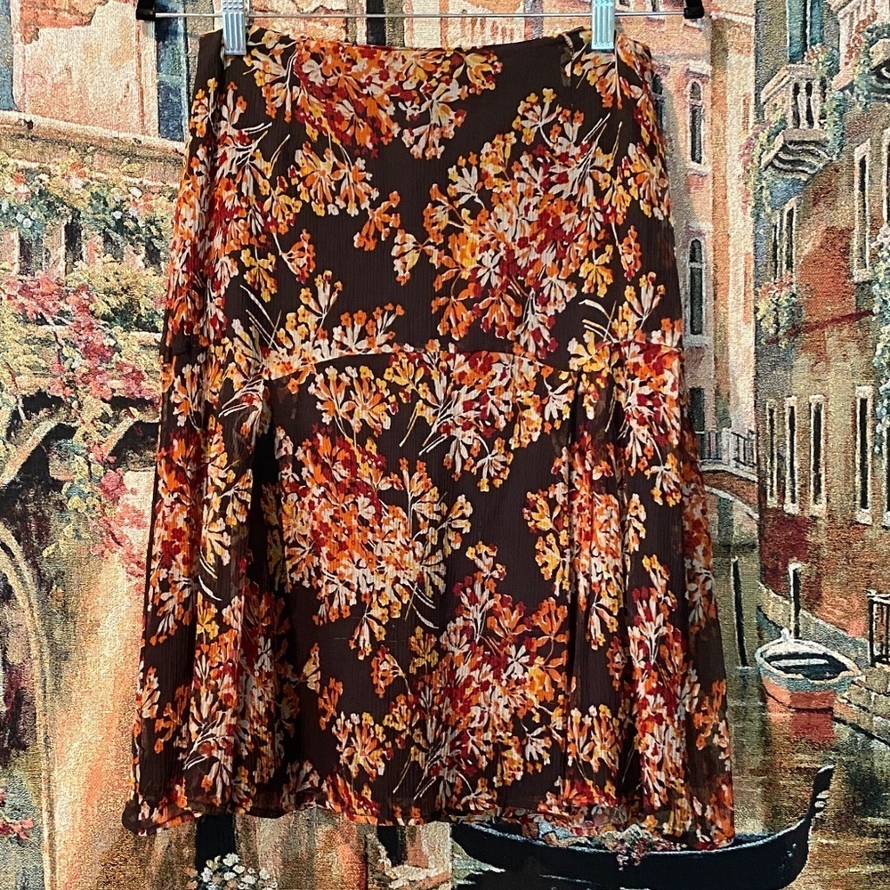 Floral A-Line Skirt by Esprit
